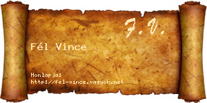 Fél Vince névjegykártya